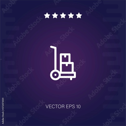 trolley cart vector icon modern illustration