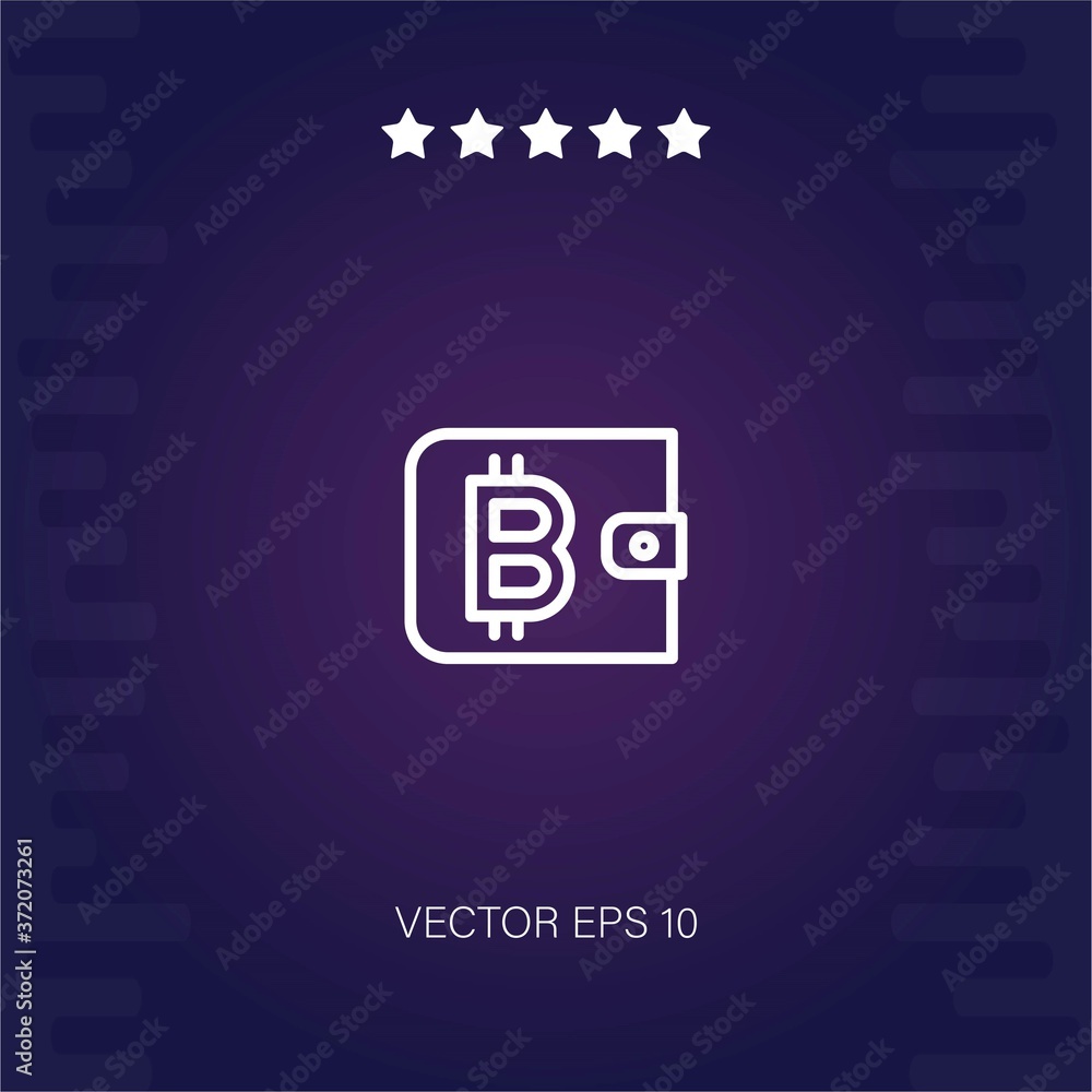 bitcoin wallet vector icon modern illustration bitcoin wallet vector icon modern illustration
