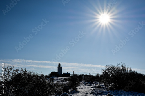 Lighthuose on an island  photo