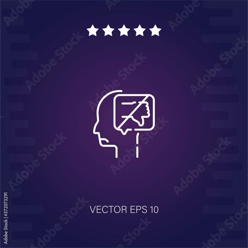 negative thinking vector icon modern illustration