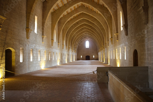 The Gothic hall of the Poblet monastery  cat. Reial Monestir de Santa Maria de Poblet .