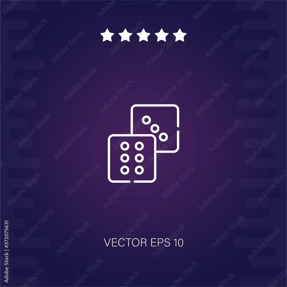 dice vector icon modern illustration dice vector icon modern illustration