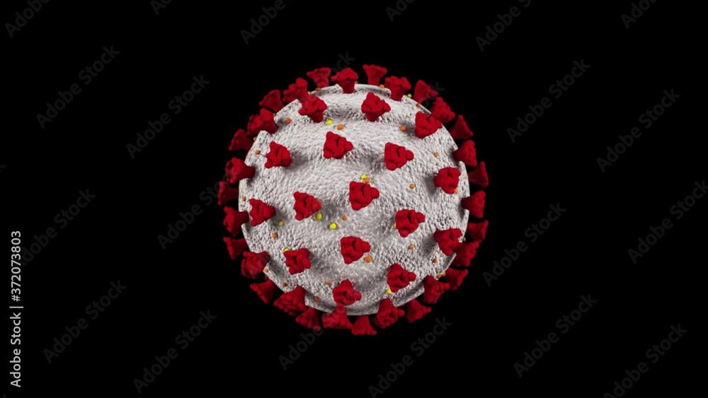 Coronavirus Covid-19 or 2019-nCov novel coronavirus concept, responsible for the 2019-2020 pandemic spreading around the world. Microscopic virus closeup 3d rendering Coronavirus Covid-19 or 2019-nCov novel coronavirus concept, responsible for the 2019-2020 pandemic spreading around the world. Microscopic virus closeup 3d rendering