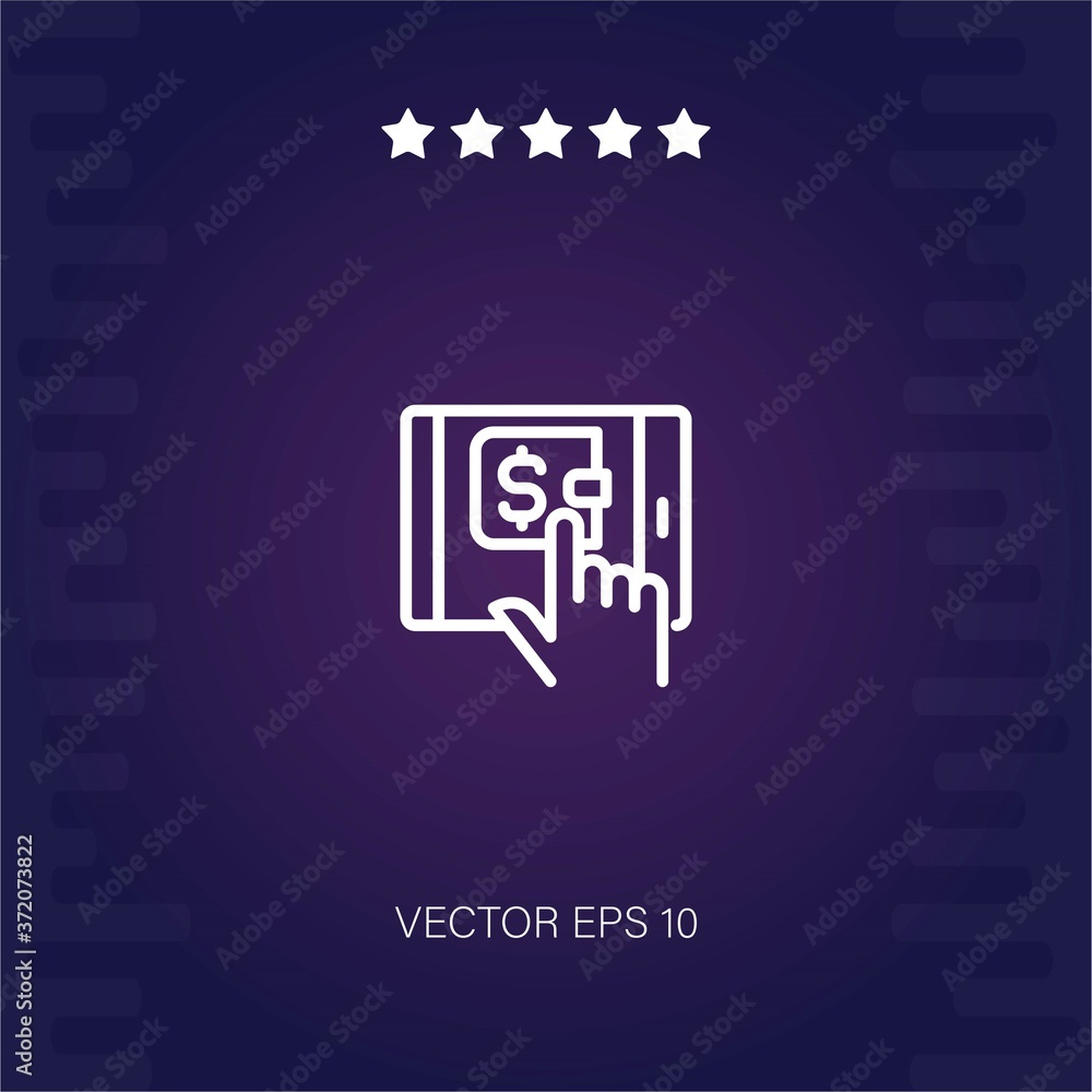 e wallet vector icon modern illustration e wallet vector icon modern illustration