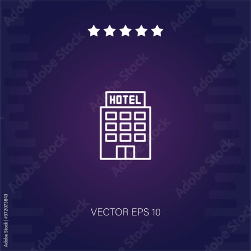 hotel vector icon modern illustration