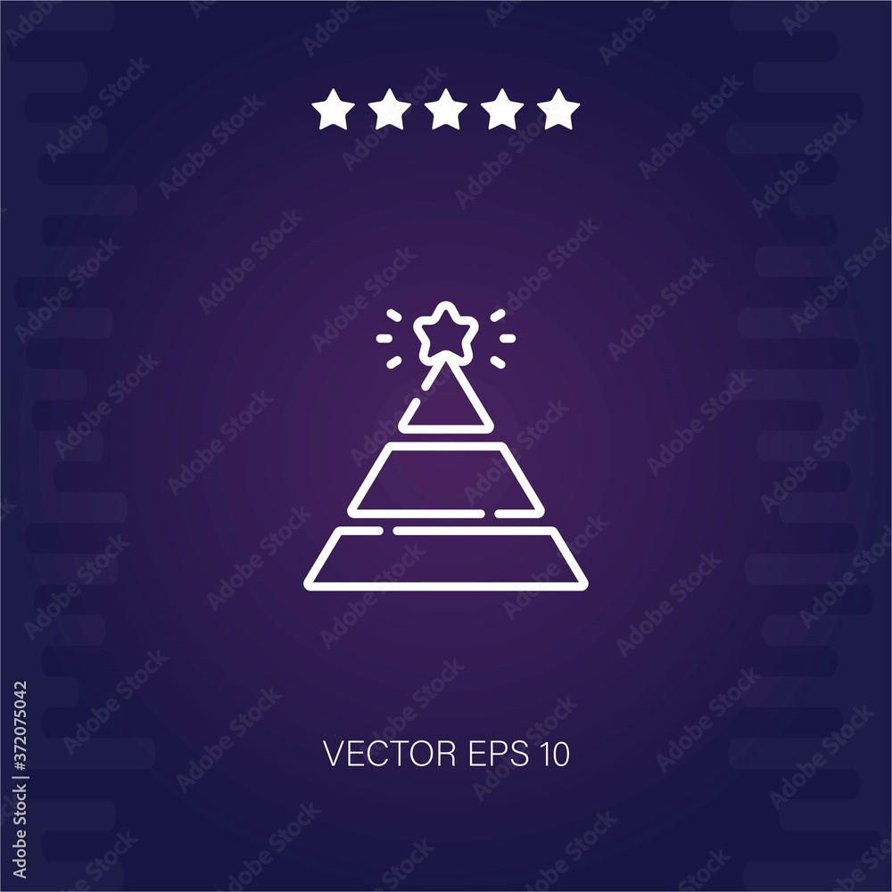 pyramid vector icon modern illustration