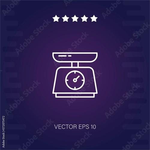 Fotografija weighing machine vector icon modern illustration