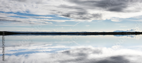 clouds over the river