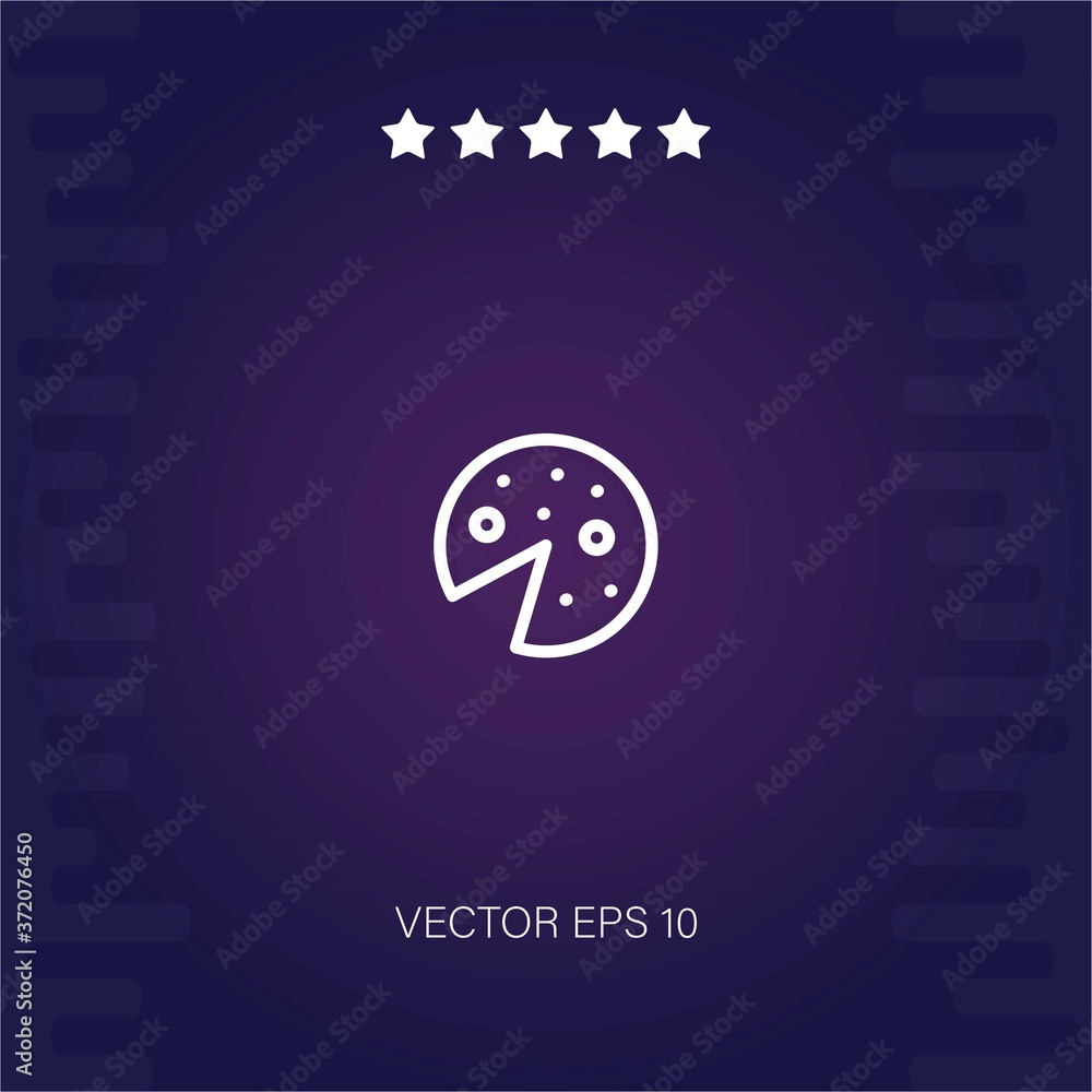 chocolate cookie vector icon modern illustration