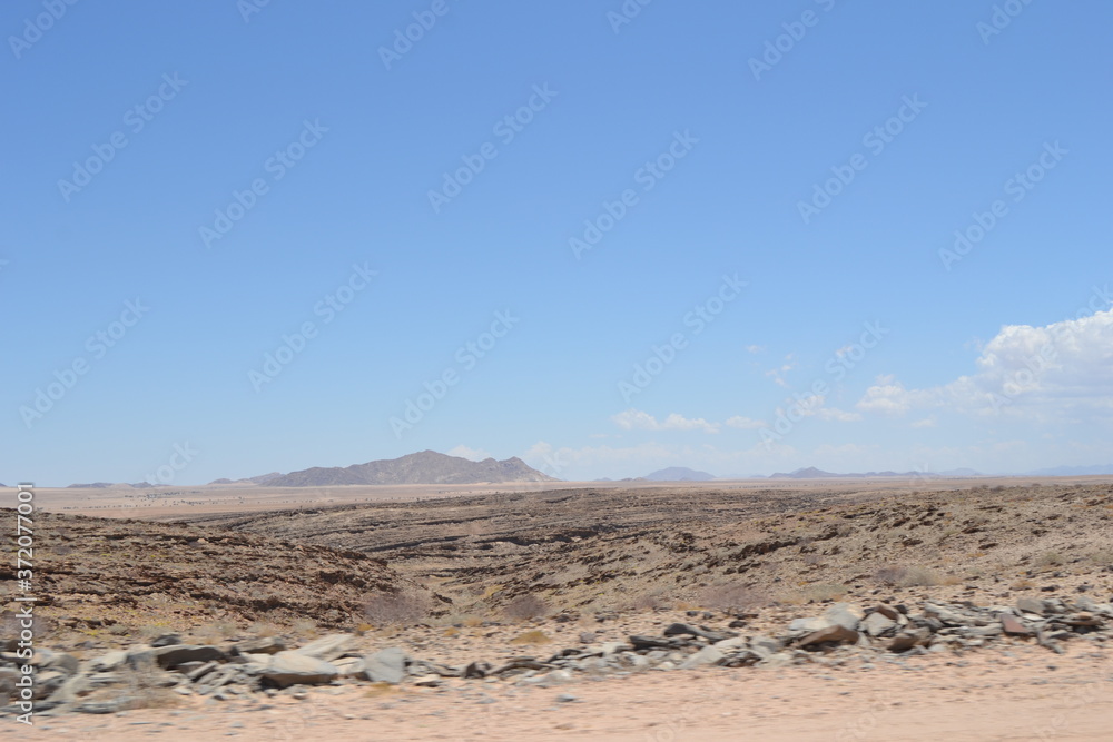 desert landscape with blue sky