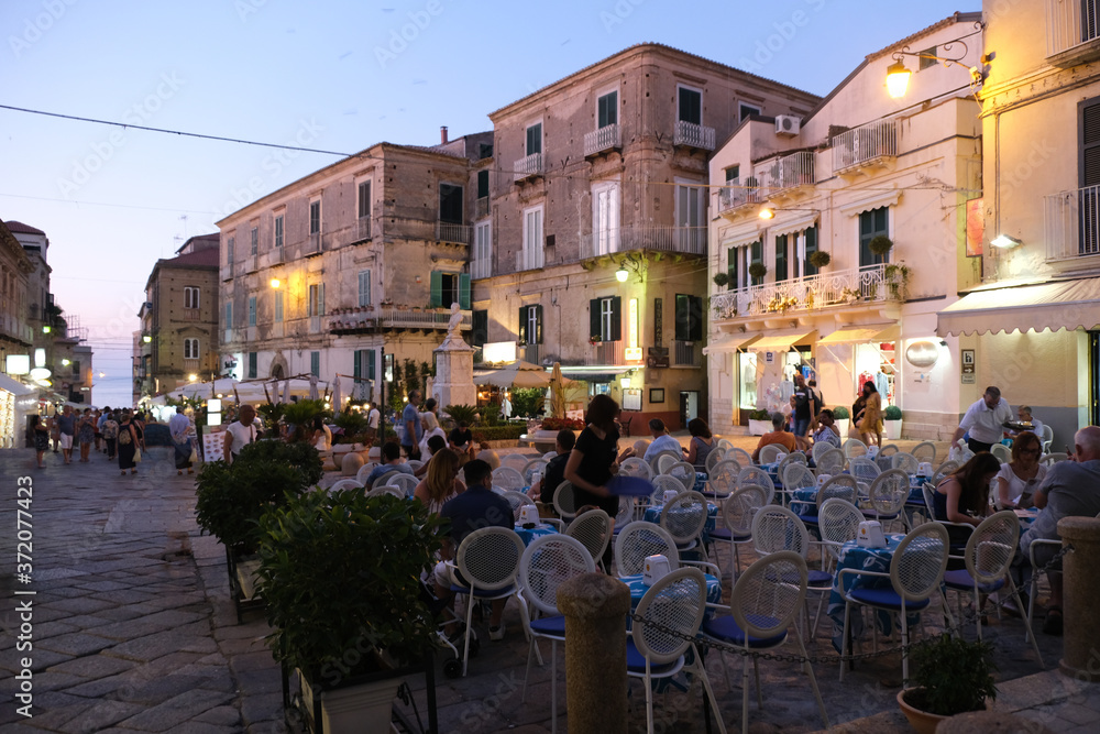 Fototapeta premium Old Town Tropea Cafes