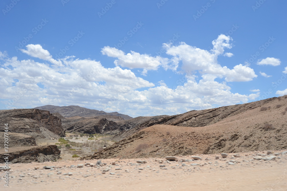 desert landscape with blue sky