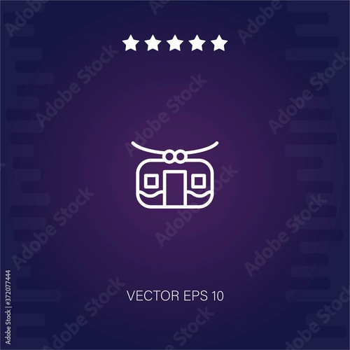 funicular vector icon modern illustration