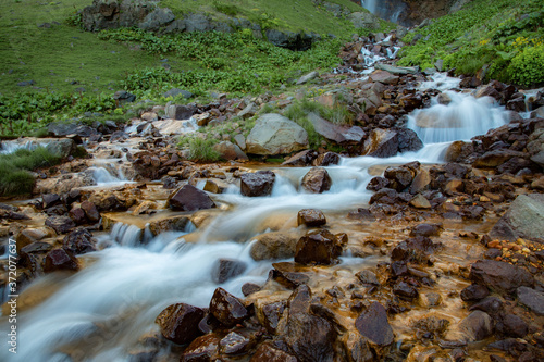 waterfull in the mountain photo