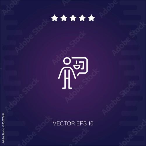 hungry and thristy vector icon modern illustration