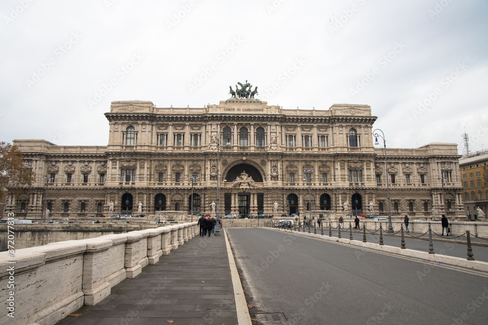View of the Palace of Justice (Palazzo di Giustizia in Italian), Rome, Italy