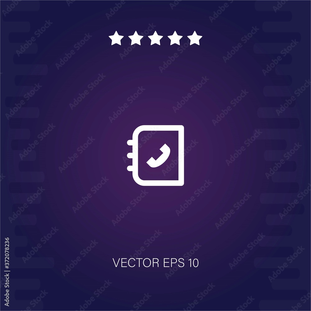 phone book vector icon modern illustration phone book vector icon modern illustration