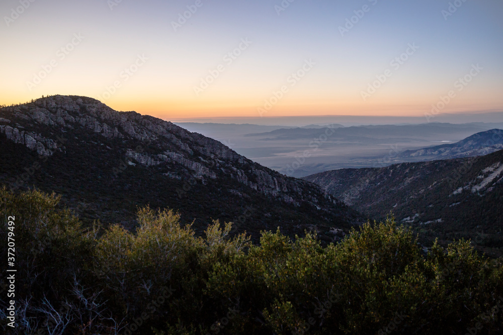 Landscape view of sunrise in Great Basin National Park in eastern Nevada.