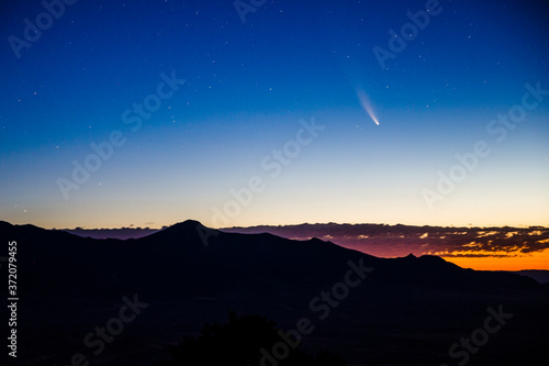 Comet NEOWISE Over the Landscape of Great Basin National Park
