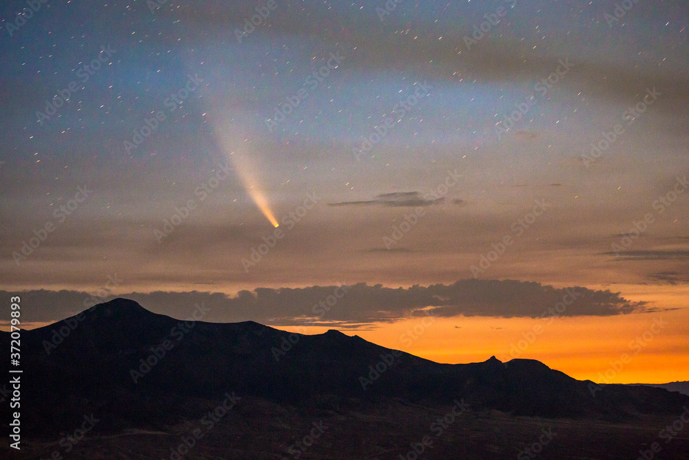 Comet NEOWISE Over the Landscape of Great Basin National Park