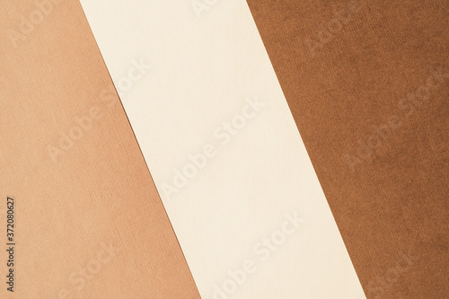 Paper for pastel overlap in beige and terracotta colors for background, banner, presentation template. Creative modern trendy background design in natural colors. Trendy paper for pastel background in