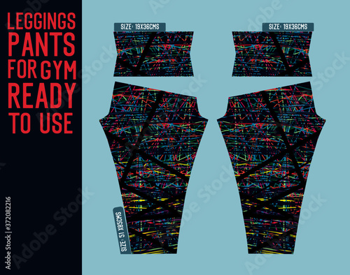 fitness leggings pants vector with mold and ready to use 