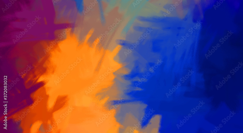 Brushed Painted Abstract Background. Brush stroked painting. Artistic vibrant and colorful wallpaper.