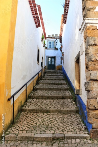 Portuguese traditional narrow street 