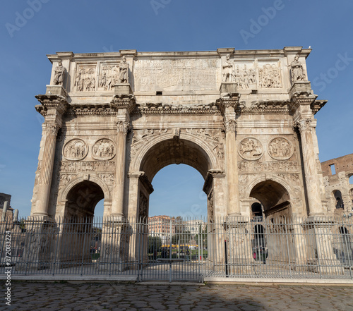 Arch of Constantine, outside the Colosseum, Rome, Italy
