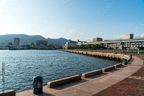 長崎県佐世保市　佐世保港の風景