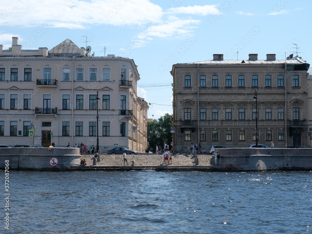 Embankment of the Neva River in St. Petersburg