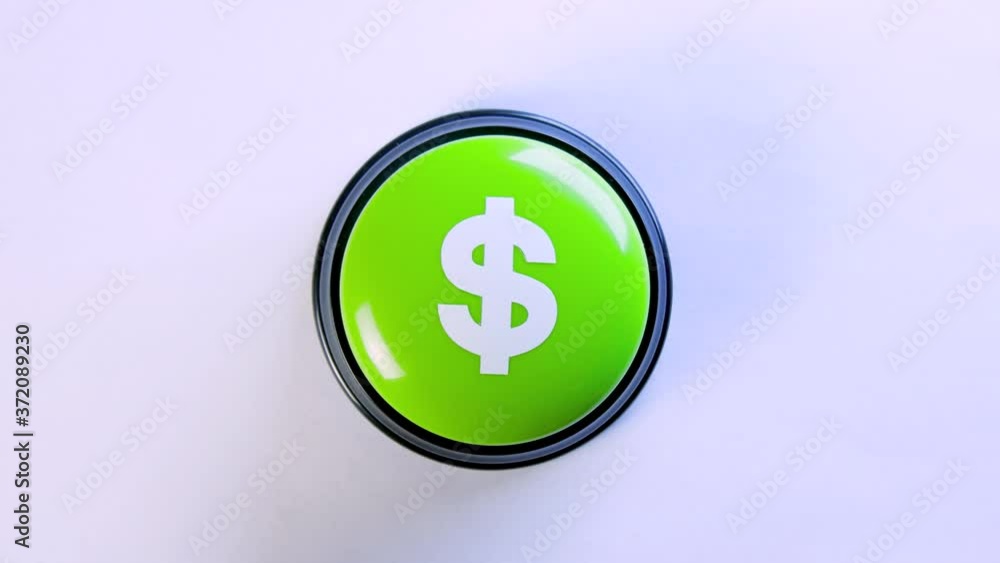Business person pushing green glossy money button with dollar sign. Press button to earn big bucks. 4K video for payment system, financial institution, stock market, digital wallet, crediting, banks Business person pushing green glossy money button with dollar sign. Press button to earn big bucks. 4K video for payment system, financial institution, stock market, digital wallet, crediting, banks