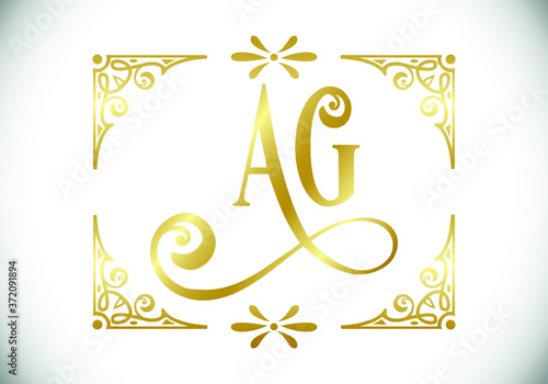Initial Monogram Letter A G Logo Design Vector Template. Graphic Alphabet Symbol for Corporate Business Identity