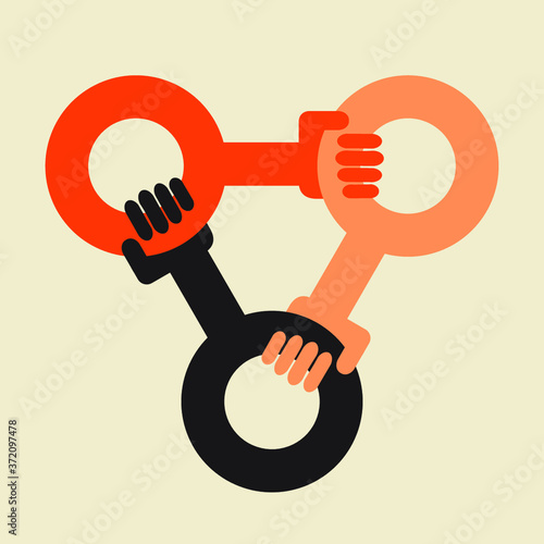 mutual assistance: firm support icon