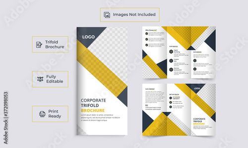 Brochure design, business brochure template, creative tri-fold, Business Leaflet Brochure Flyer template vector minimal flat design set