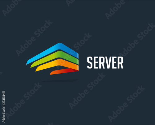 Free Download minimal server box logo template - vector illustration - GFXLoad