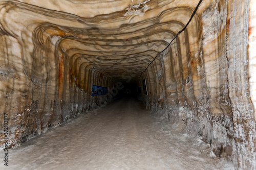 Inside the salt mine in Soledar  Donetsk  Ukraine