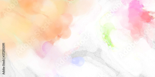 Soft watercolor wallpaper. Artistic painting with softly brushed colors. Pastel colors dabbed background. Painted abstract wall art. © Hybrid Graphics
