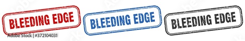 bleeding edge square isolated sign set. bleeding edge stamp