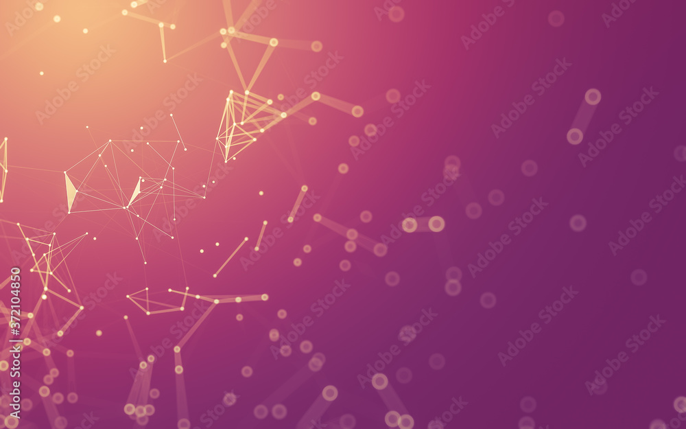 Abstract background. Molecules technology with polygonal shapes, connecting dots and lines. Connection structure. Big data visualization. Abstract background. Molecules technology with polygonal shapes, connecting dots and lines. Connection structure. Big data visualization.