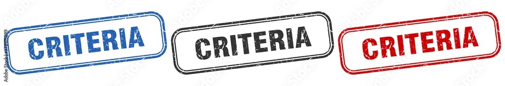 criteria square isolated sign set. criteria stamp criteria square isolated sign set. criteria stamp