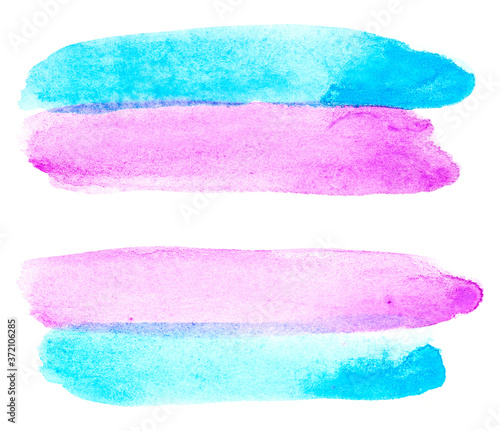 watercolor stripes. Beautiful watercolor elements for design. Pastel colors.
