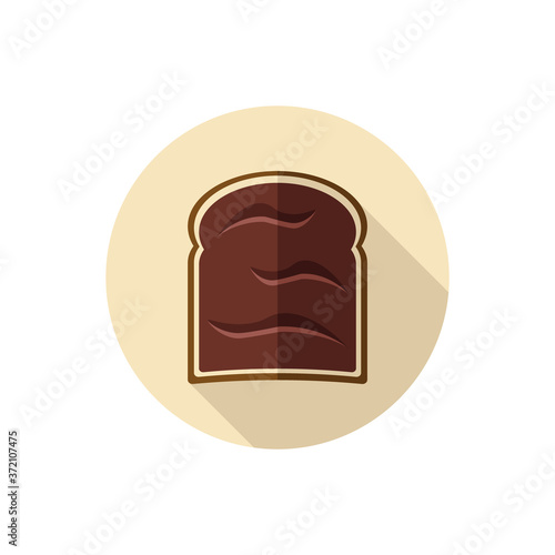 Flat design nutella toast 
