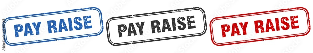 pay raise square isolated sign set. pay raise stamp pay raise square isolated sign set. pay raise stamp