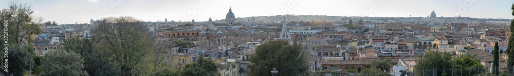 Panoramic view over Rome, Italy