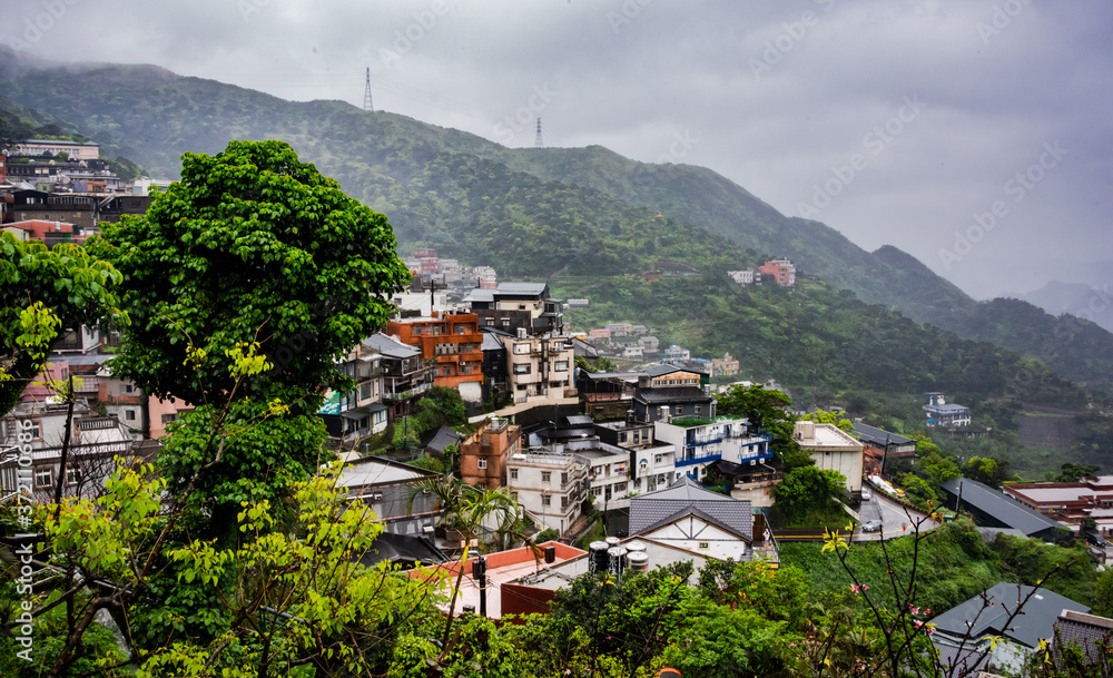 Jiufen Village in the rain, Taiwan