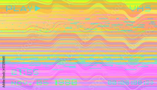 Abstract pixelated background with flickers and datamoshing effect. Vaporwave and cyberpunk style aesthetics.