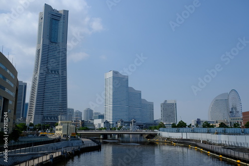 Yokohama Japan - Yokohama Landmark Tower and Ooka River