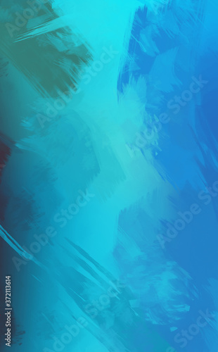 2D illustration of colorful brush strokes. Decorative texture painting. Vibrant paint pattern backdrop.