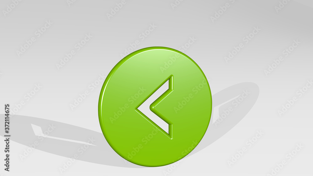 arrow button circle left 3D icon casting shadow, 3D illustration for background and design arrow button circle left 3D icon casting shadow, 3D illustration for background and design